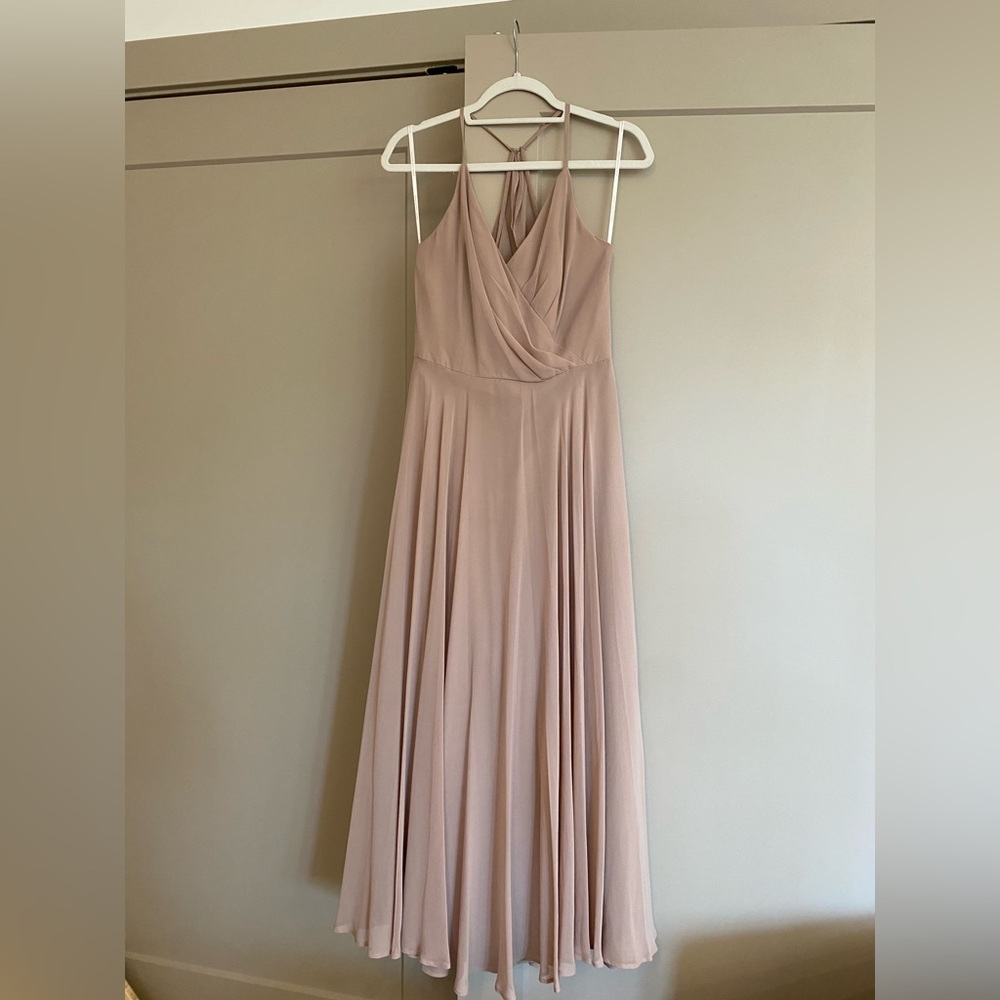 RUFFLED STRAP CUTOUT WRAP MAXI DRESS IN TOPAZ